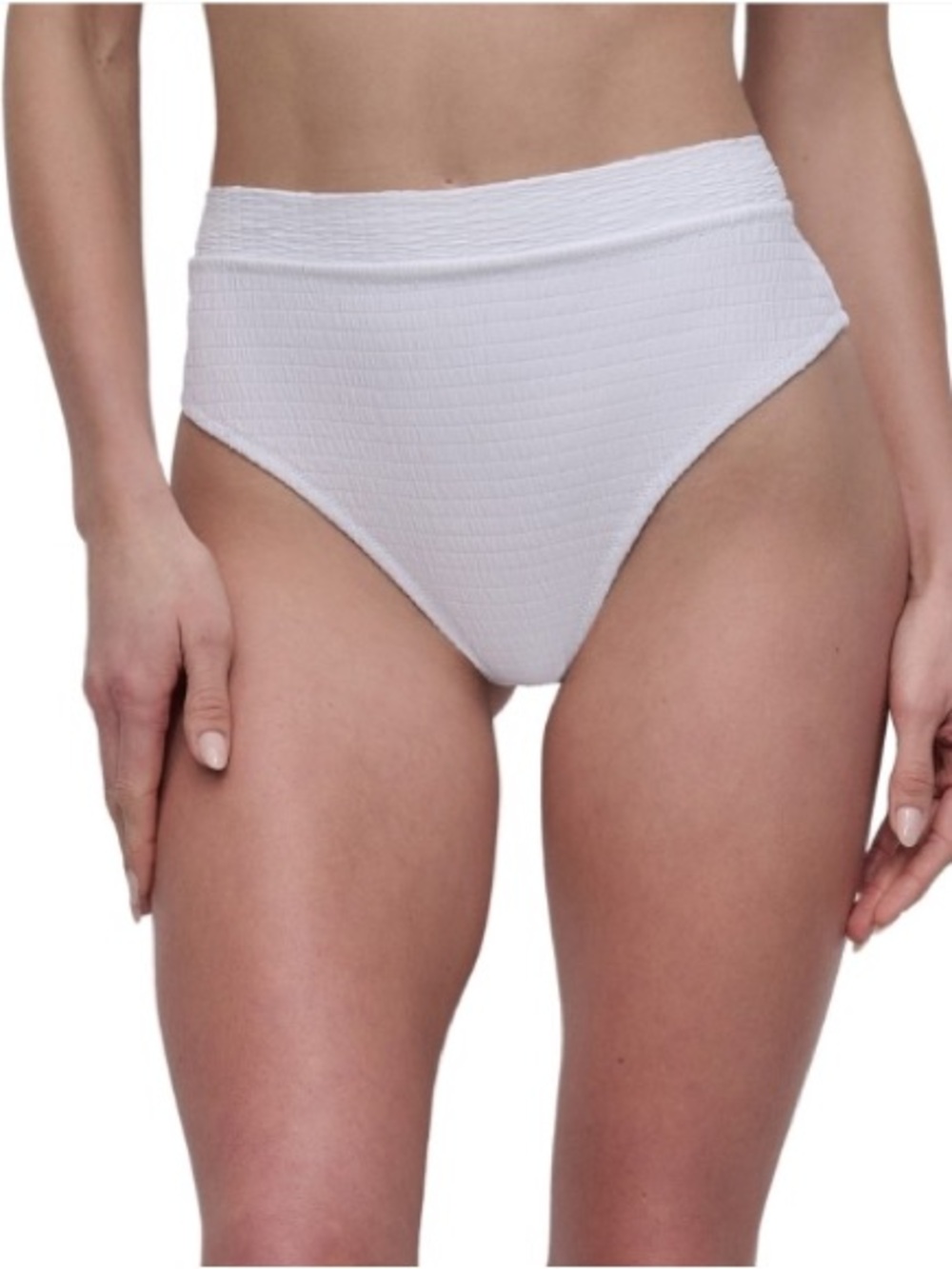 Dkny Women’s High-Rise Textured Bikini Bottom Size M
